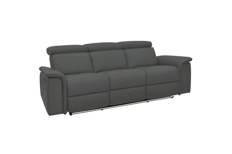 3-sitssoffa Pareli Grå, PU, Elektrisk vilstol, Grå, PU, Elektrisk vilstol