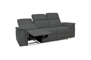 3-sitssoffa Pareli Grå, PU, Elektrisk vilstol - Grå, PU, Elektrisk vilstol - Möbler - Soffa - 3 sits soffa