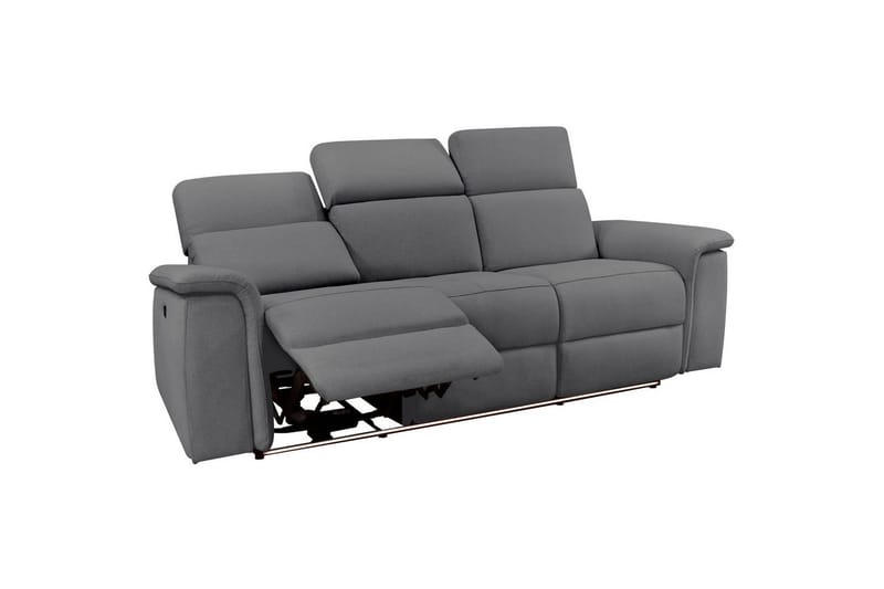 3-sitssoffa Pareli Grå, Sunday tyg, Manuell vilstol - Grå, Sunday tyg, Manuell vilstol - Möbler - Soffa - 3 sits soffa