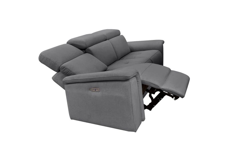 3-sitssoffa Pareli Grå, Sunday tyg, Elektrisk vilstol - Grå, Sunday tyg, Elektrisk vilstol - Möbler - Soffa - 3 sits soffa