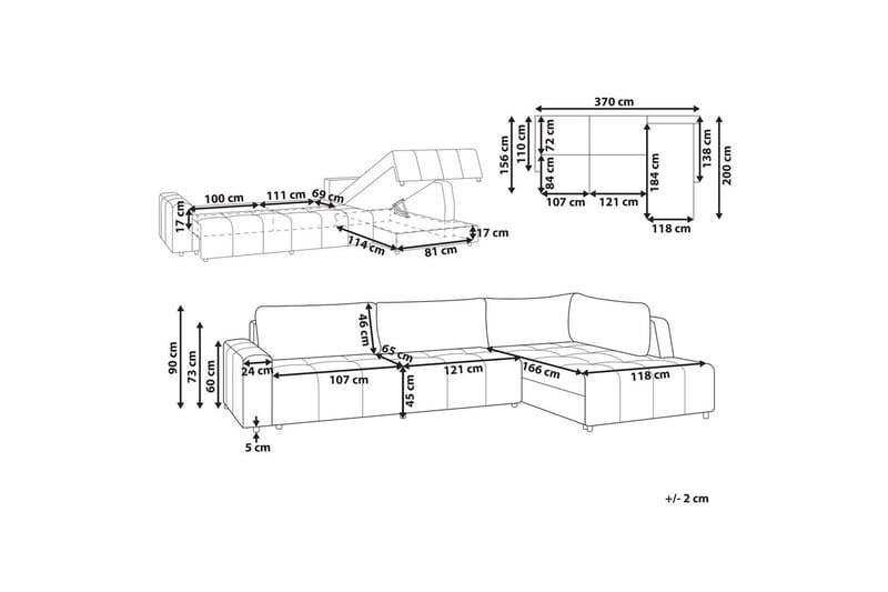 4-sits Hörnsoffa Innvik - Möbler - Soffa - Divansoffor & schäslongsoffa