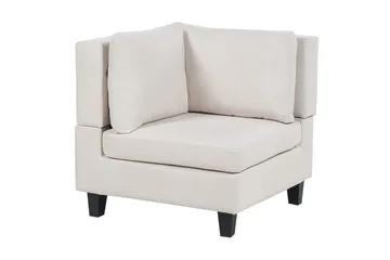 4-sits Hörnsoffa med fotpall Unstad Beige/svart - Beige/svart - Möbler - Soffa - Modulsoffor - Komplett modulsoffa