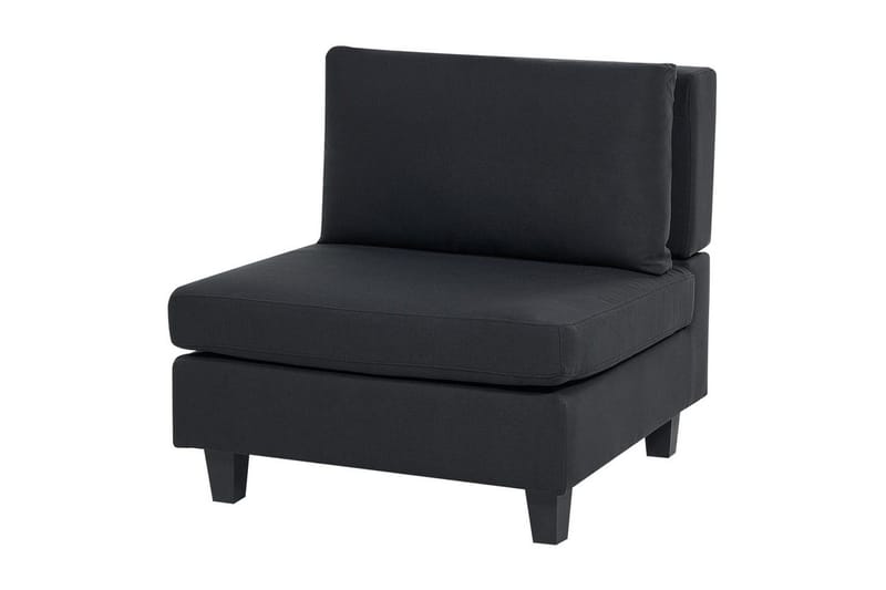 4-sits Hörnsoffa med fotpall Unstad Svart - Svart - Möbler - Soffa - Modulsoffor - Komplett modulsoffa