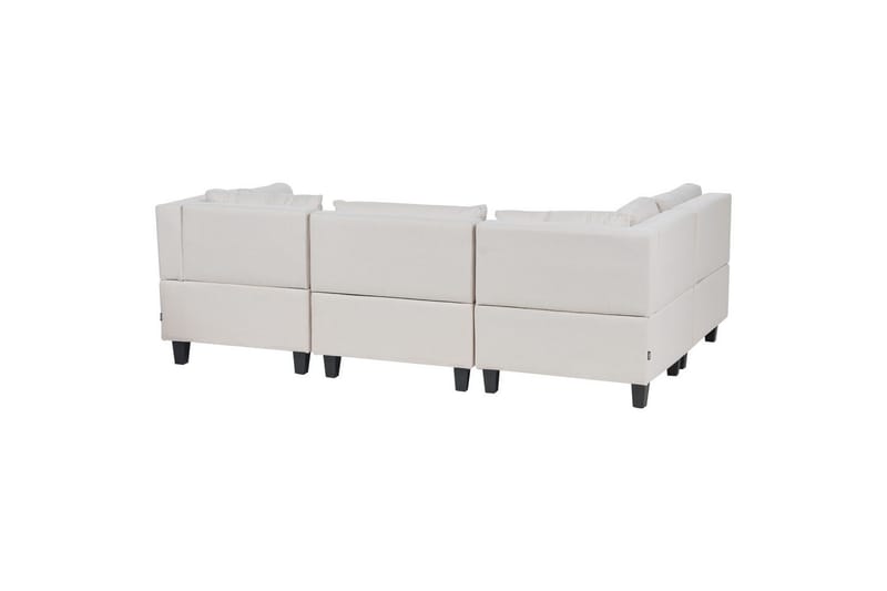 4-sits Hörnsoffa Unstad Beige/svart, Högervänd, Polyester - Beige/svart, Högervänd, Polyester - Möbler - Soffa - Hörnsoffa
