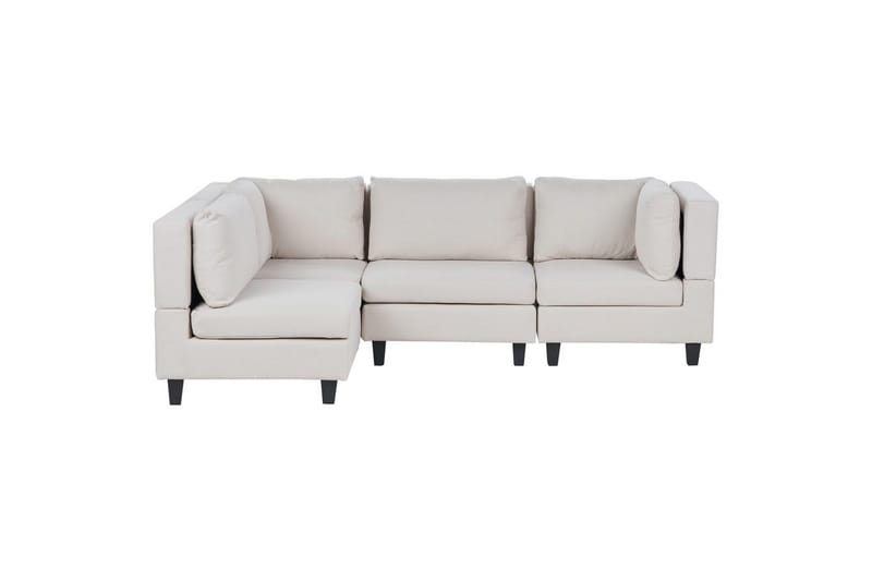 4-sits Hörnsoffa Unstad Beige/svart, Högervänd, Polyester, Beige/svart, Högervänd, Polyester