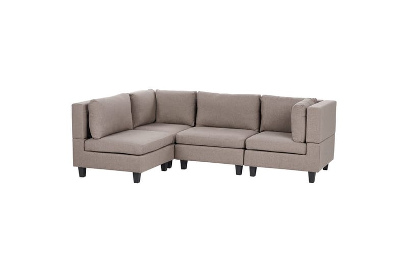 4-sits Hörnsoffa Unstad Brun/Svart, Högervänd, Polyester - Brun/Svart, Högervänd, Polyester - Möbler - Soffa - Hörnsoffa