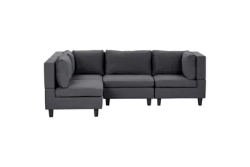 4-sits Hörnsoffa Unstad Grå, Högervänd, Polyester