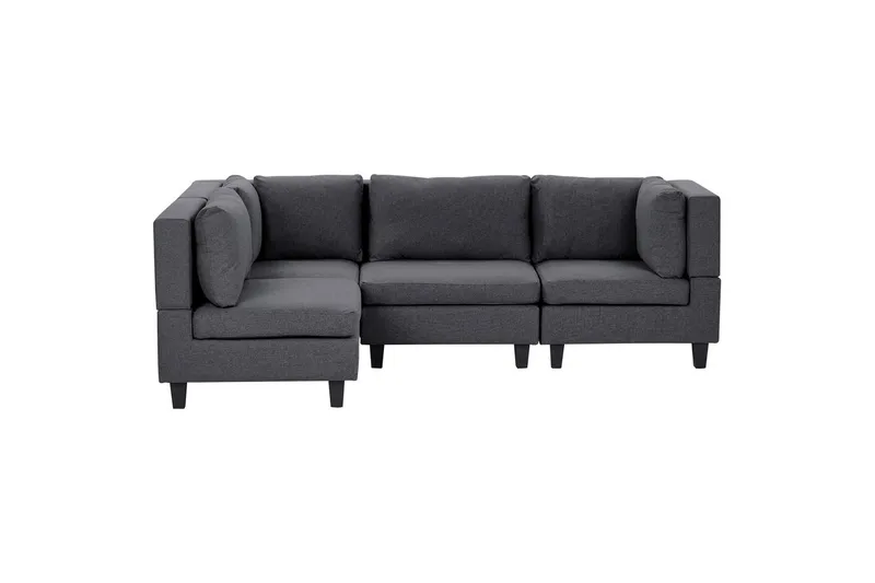 4-sits Hörnsoffa Unstad Grå, Högervänd, Polyester, Grå, Högervänd, Polyester