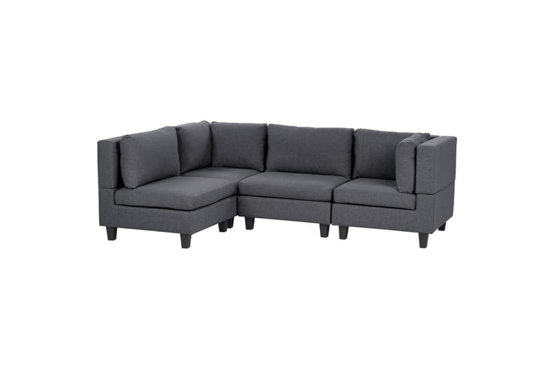 4-sits Hörnsoffa Unstad Grå, Högervänd, Polyester - Grå, Högervänd, Polyester - Möbler - Soffa - Hörnsoffa