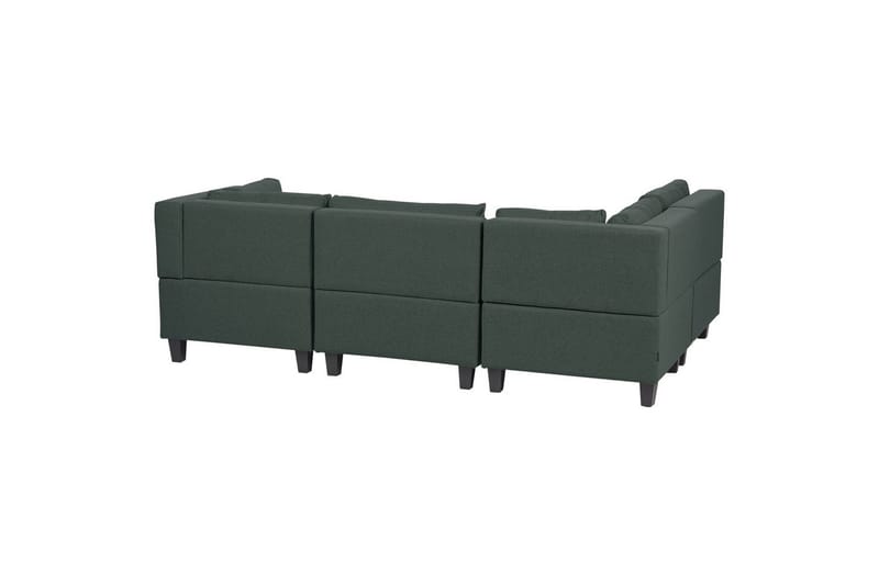 4-sits Hörnsoffa Unstad Grön/Svart, Högervänd, Polyester - Grön/Svart, Högervänd, Polyester - Möbler - Soffa - Hörnsoffa