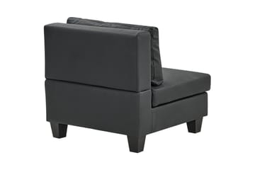 4-sits Hörnsoffa Unstad Svart, Högervänd, Konstläder - Svart, Högervänd, Konstläder - Möbler - Soffa - Skinnsoffor