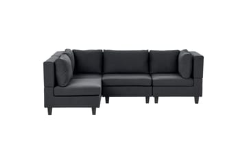 4-sits Hörnsoffa Unstad Svart, Högervänd, Polyester