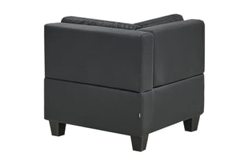 4-sits Hörnsoffa Unstad Svart/svart, Vänstervänd, Konstläder - Svart/svart, Vänstervänd, Konstläder - Möbler - Soffa - Skinnsoffor