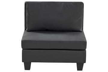 4-sits Hörnsoffa Unstad Svart/svart, Vänstervänd, Konstläder - Svart/svart, Vänstervänd, Konstläder - Möbler - Soffa - Skinnsoffor