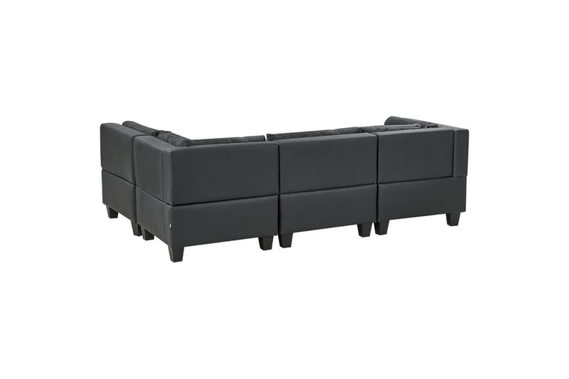 4-sits Hörnsoffa Unstad Svart/svart, Vänstervänd, Konstläder - Svart/svart, Vänstervänd, Konstläder - Möbler - Soffa - Skinnsoffor