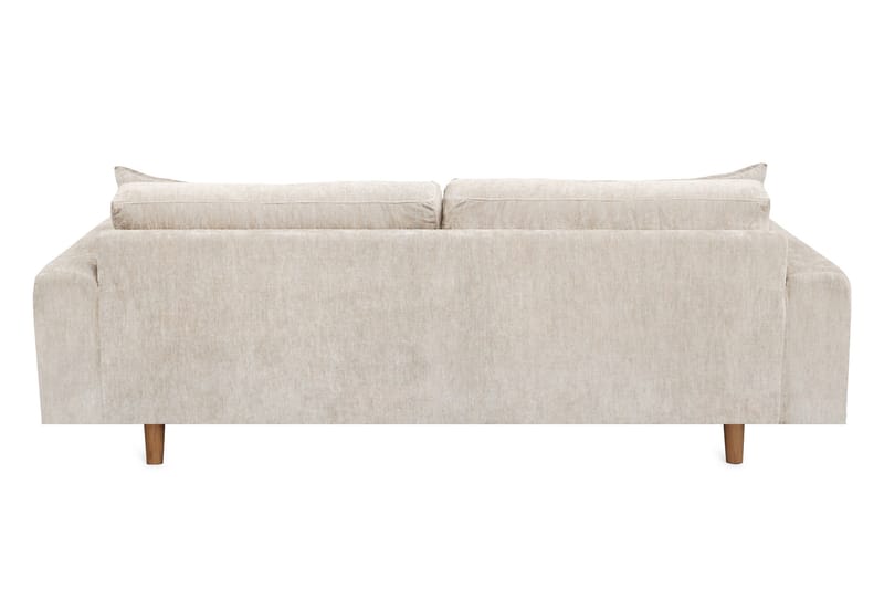 Boel 4-sits Sammetssoffa - Beige/Ek - Möbler - Soffa - 4 sits soffa