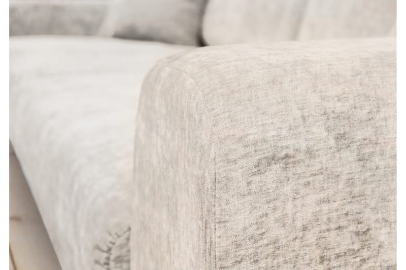 Boel 4-sits Sammetssoffa - Beige/Ek - Möbler - Soffa - 4 sits soffa