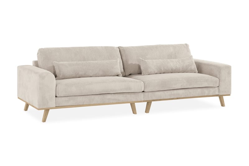 Copenhagen 4-sits Manchestersoffa - Beige - 4 sits soffa