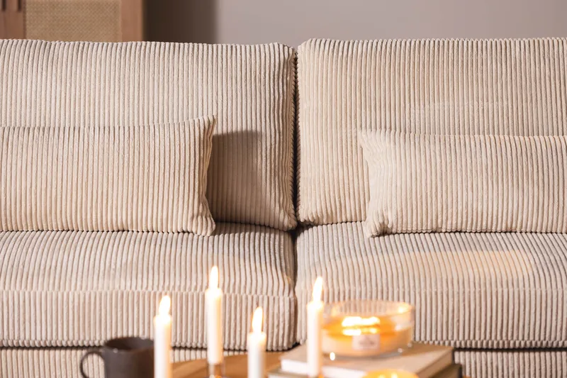 Copenhagen 4-sits Manchestersoffa - Beige - Möbler - Soffa - 4 sits soffa