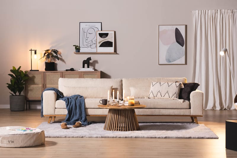 Copenhagen 4-sits Manchestersoffa - Beige - Möbler - Soffa - 4 sits soffa