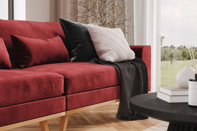 Copenhagen 4-sits Sammetssoffa - Lila - Möbler - Soffa - 4 sits soffa