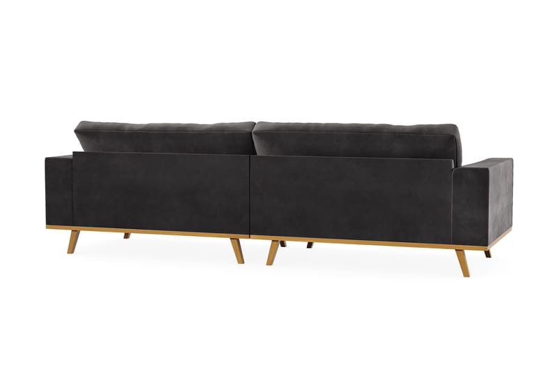 Copenhagen 4-sits Sammetssoffa - Mörkgrå - Möbler - Soffa - 4 sits soffa