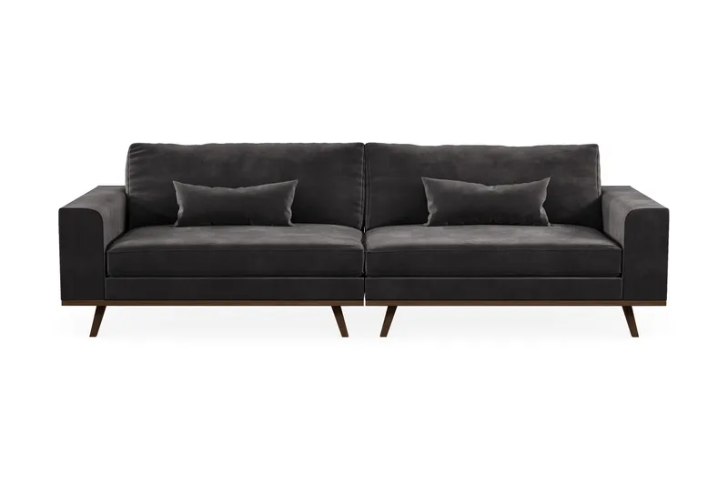 Copenhagen 4-sits Sammetssoffa - Mörkgrå - Möbler - Soffa - 4 sits soffa