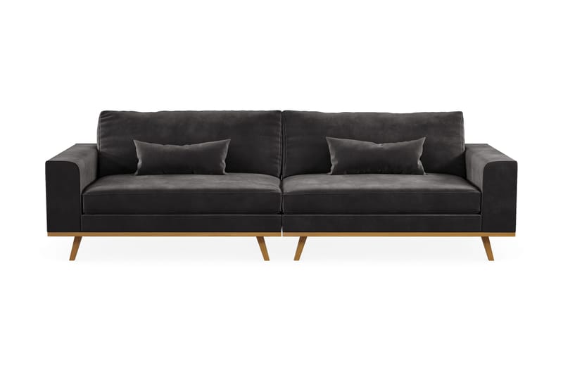 Copenhagen 4-sits Sammetssoffa - Mörkgrå - Möbler - Soffa - 4 sits soffa