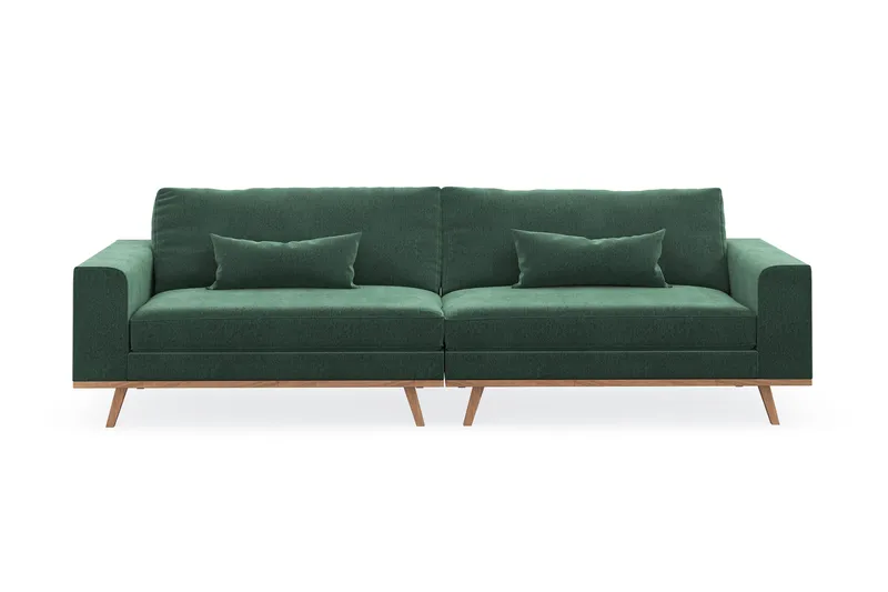 Copenhagen 4-sits Sammetssoffa - Mörkgrön - Möbler - Soffa - 4 sits soffa