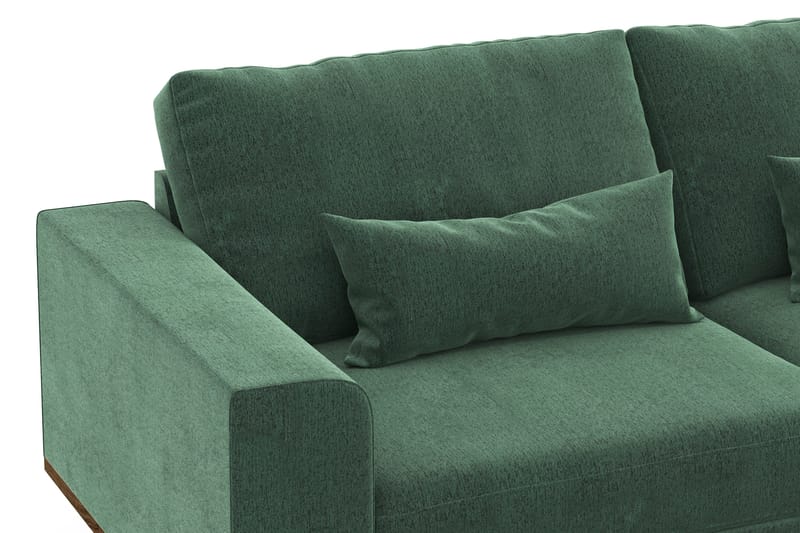 Copenhagen 4-sits Sammetssoffa - Mörkgrön - Möbler - Soffa - 4 sits soffa
