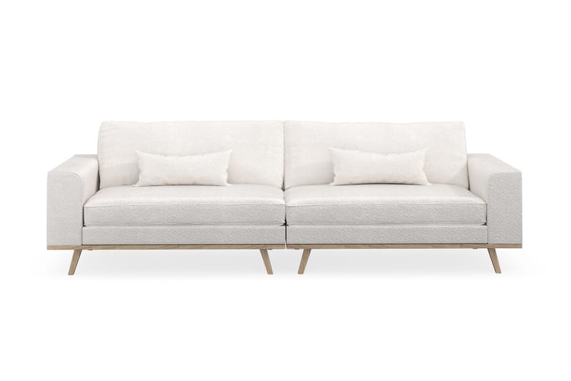 Copenhagen 4-sits Soffa i Bouclé - Vit - Möbler - Soffa - 4 sits soffa
