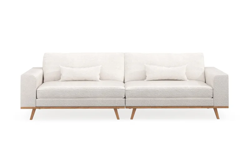 Copenhagen 4-sits Soffa i Bouclé - Vit - Möbler - Soffa - 4 sits soffa