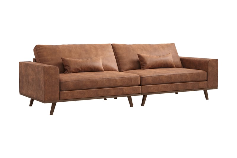 Copenhagen 4-sits Soffa i Konstläder - Brun - Möbler - Soffa - 4 sits soffa