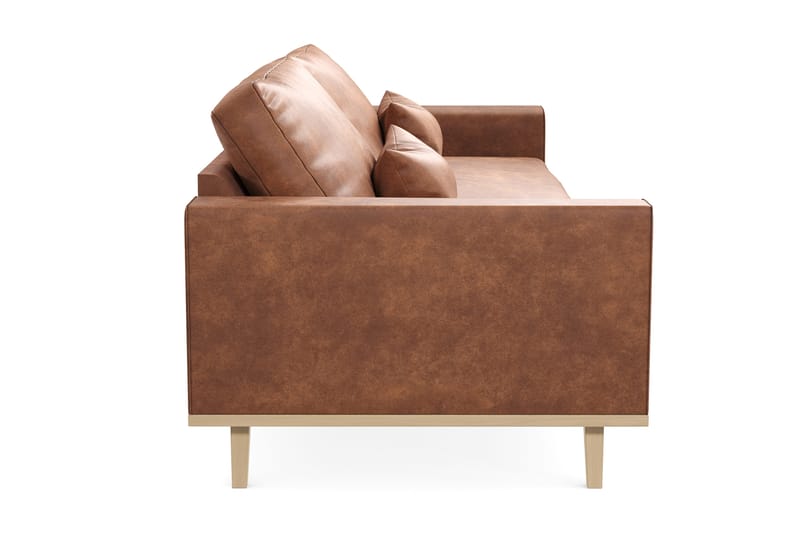 Copenhagen 4-sits Soffa i Konstläder - Brun - Möbler - Soffa - 4 sits soffa