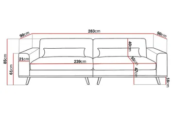 Copenhagen 4-sits Soffa - Möbler - Soffa - 4 sits soffa