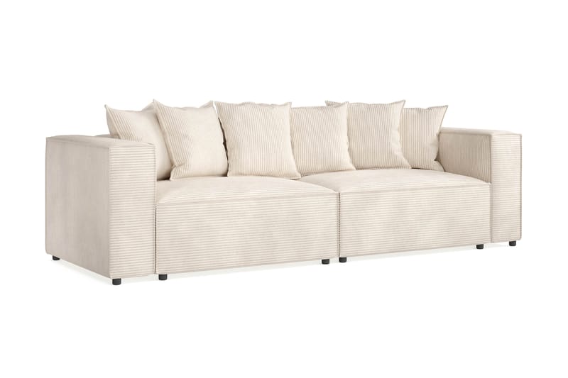 Cubo 4-sits Djup Modulsoffa i Manchester - Beige - Möbler - Soffa - 4 sits soffa