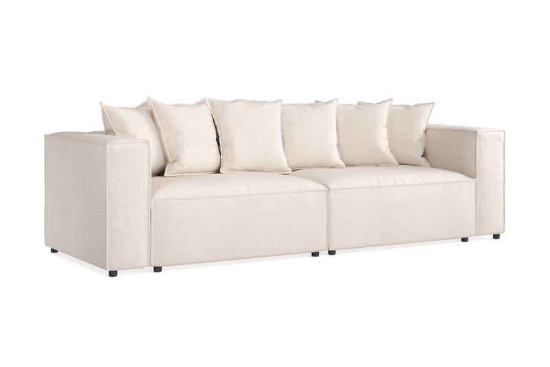 Cubo 4-sits Djup Modulsoffa i Manchester - Beige - Möbler - Soffa - 4 sits soffa