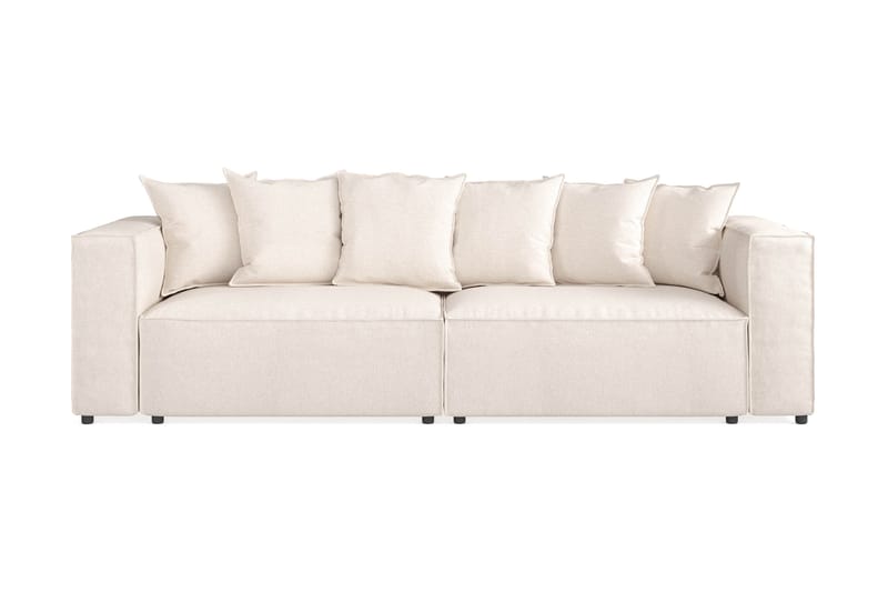 Cubo 4-sits Djup Modulsoffa i Tyg - Beige - Möbler - Soffa - 4 sits soffa