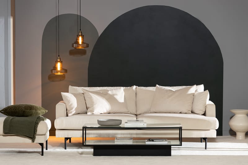 Menard 3-sits Djup Manchestersoffa - Beige - Möbler - Soffa - 3 sits soffa