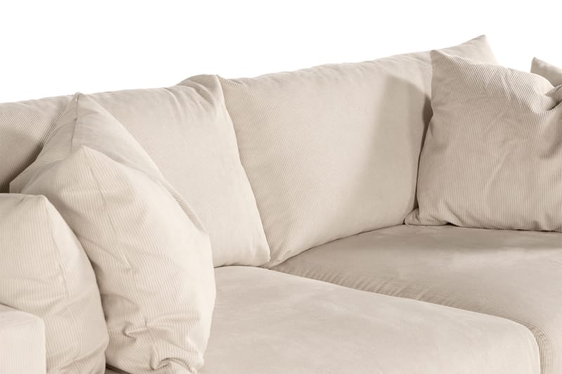 Menard 3-sits Djup Manchestersoffa - Beige - Möbler - Soffa - 3 sits soffa