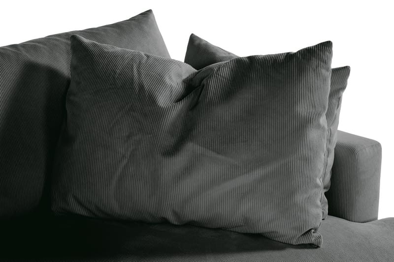 Menard 3-sits Djup Manchestersoffa - Grå - Möbler - Soffa - 3 sits soffa
