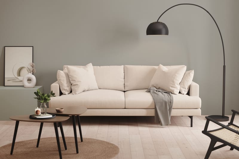 Menard 3-sits Djup Tygsoffa 225 cm bred - Beige - Möbler - Soffa - 3 sits soffa