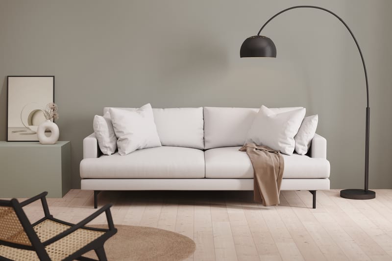 Menard 3-sits Djup Tygsoffa - Vit - Möbler - Soffa - 3 sits soffa