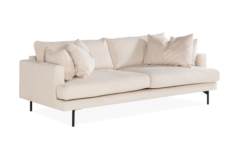 Menard 3-sits Manchestersoffa - Beige - Möbler - Soffa - 3 sits soffa