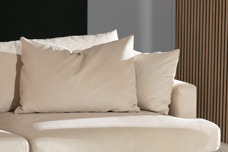 Menard 4-sits Djup Manchestersoffa - Beige - Möbler - Soffa - 4 sits soffa