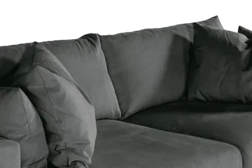 Menard 4-sits Djup Manchestersoffa - Grå - Möbler - Soffa - 4 sits soffa