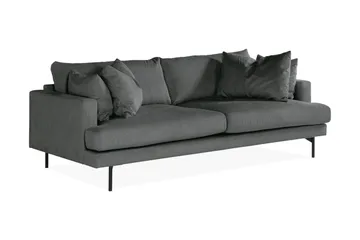 Menard 4-sits Djup Manchestersoffa - Grå - Möbler - Soffa - 4 sits soffa