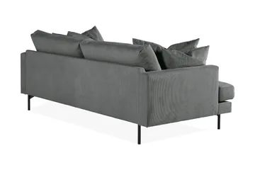 Menard 4-sits Djup Manchestersoffa - Grå - Möbler - Soffa - 4 sits soffa