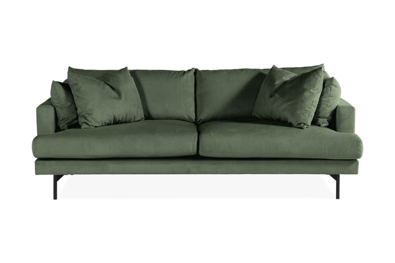 Menard 4-sits Djup Manchestersoffa - Grön - Möbler - Soffa - 4 sits soffa
