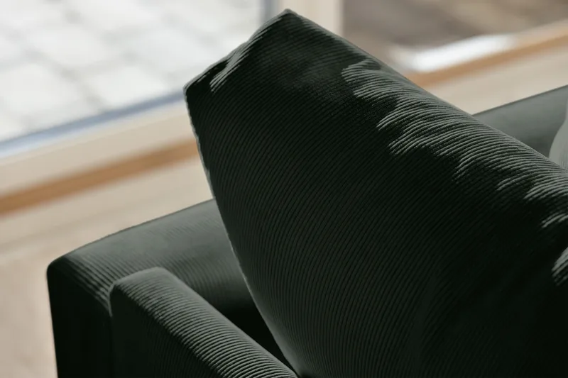 Menard 4-sits Djup Manchestersoffa - Grön - Möbler - Soffa - 4 sits soffa